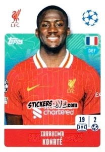 Sticker Ibrahima Konaté - UEFA Champions League 2024-2025
 n. 262 - Topps