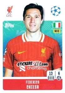 Sticker Federico Chiesa - UEFA Champions League 2024-2025
 n. 267 - Topps