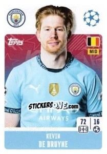 Sticker Kevin De Bruyne - UEFA Champions League 2024-2025
 n. 278 - Topps