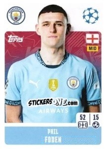 Sticker Phil Foden - UEFA Champions League 2024-2025
 n. 280 - Topps