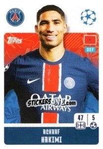 Sticker Achraf Hakimi - UEFA Champions League 2024-2025
 n. 288 - Topps