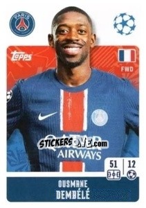 Sticker Ousmane Dembélé - UEFA Champions League 2024-2025
 n. 292 - Topps