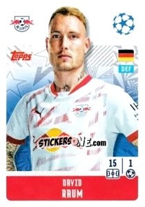 Sticker David Raum - UEFA Champions League 2024-2025
 n. 312 - Topps