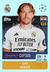 Sticker Luka Modrić (Captain) - UEFA Champions League 2024-2025
 n. 320 - Topps