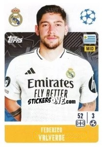 Sticker Federico Valverde - UEFA Champions League 2024-2025
 n. 325 - Topps