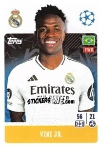 Sticker Vini Jr. - UEFA Champions League 2024-2025
 n. 330 - Topps