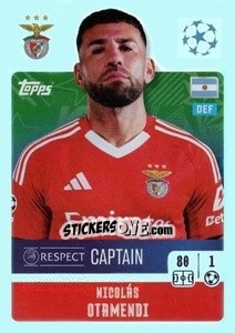 Sticker Nicolás Otamendi (Captain) - UEFA Champions League 2024-2025
 n. 344 - Topps