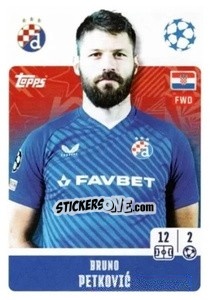 Sticker Bruno Petković - UEFA Champions League 2024-2025
 n. 477 - Topps