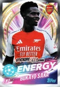 Sticker Bukayo Saka (Arsenal FC) - UEFA Champions League 2024-2025
 n. 525 - Topps