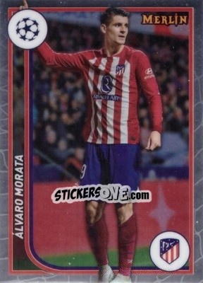 Sticker Alvaro Morata - Chrome UEFA Club Competitions 2023-2024
 n. 18 - Topps Merlin