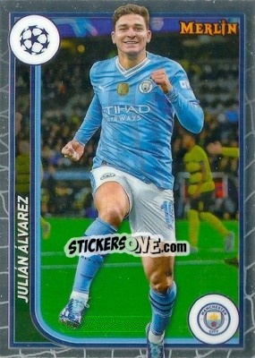 Sticker Julian Alvarez - Chrome UEFA Club Competitions 2023-2024
 n. 76 - Topps Merlin