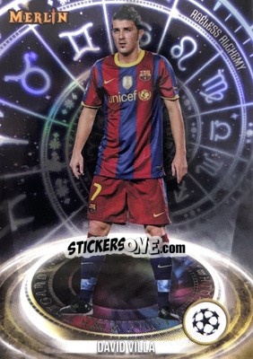 Sticker David Villa - Chrome UEFA Club Competitions 2023-2024
 n. AA-14 - Topps Merlin