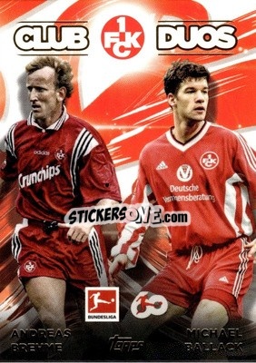 Sticker Michael Ballack / Andreas Brehme - 60 Years Celebration Bundesliga 2023-2024
 n. CD-BB - Topps