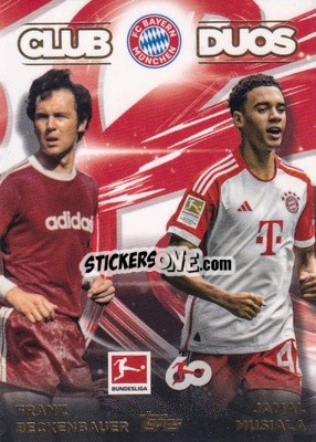 Sticker Franz Beckenbauer / Jamal Musiala - 60 Years Celebration Bundesliga 2023-2024
 n. CD-BM - Topps