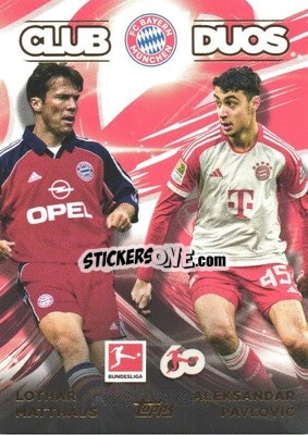 Sticker Lothar Matthäus / Aleksandar Pavlović - 60 Years Celebration Bundesliga 2023-2024
 n. CD-MP - Topps