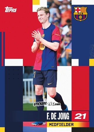 Figurina F. De Jong - FC Barcelona 2024-2025 Team Set
 n. 12 - Topps