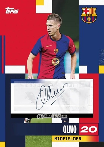 Sticker Olmo - FC Barcelona 2024-2025 Team Set
 n. AU-DO - Topps