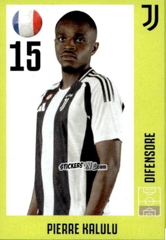 Figurina Pierre Kalulu - Juventus 2024-2025 n. 11 - Euro Publishing