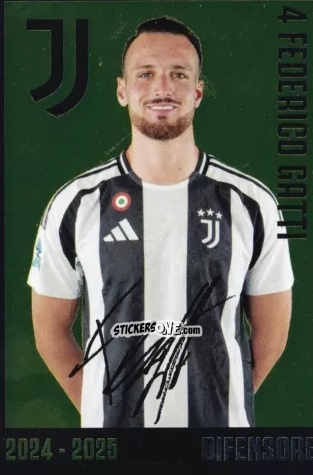 Figurina Federico Gatti - Juventus 2024-2025 n. J6 - Euro Publishing