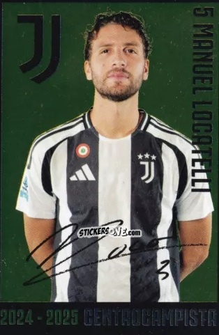 Sticker Manuel Locatelli - Juventus 2024-2025 n. J13 - Euro Publishing