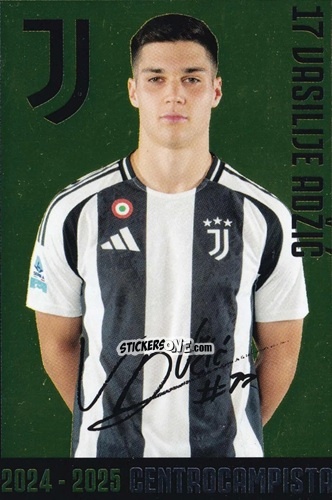 Cromo Vasilize Adzic - Juventus 2024-2025 n. J16 - Euro Publishing