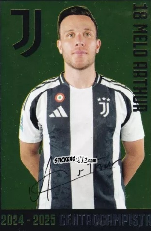 Figurina Melo Arthur - Juventus 2024-2025 n. J17 - Euro Publishing