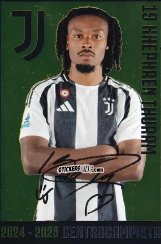 Sticker Khephren Thuram - Juventus 2024-2025 n. J18 - Euro Publishing