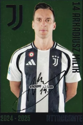Cromo Arkadiusz Milik - Juventus 2024-2025 n. J25 - Euro Publishing