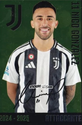 Sticker Nico Gonzalez - Juventus 2024-2025 n. J24 - Euro Publishing