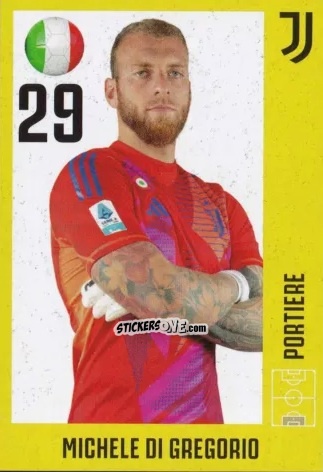 Sticker Michele Di Gregorio - Juventus 2024-2025 n. 7 - Euro Publishing