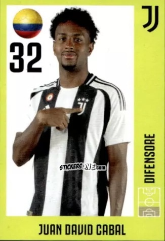 Figurina Juan David Cabal - Juventus 2024-2025 n. 13 - Euro Publishing