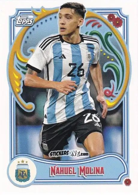Cromo Nahuel Molina - Argentina Fileteado 2023
 n. 4 - Topps