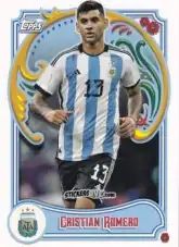 Cromo Cristian Romero - Argentina Fileteado 2023
 n. 8 - Topps