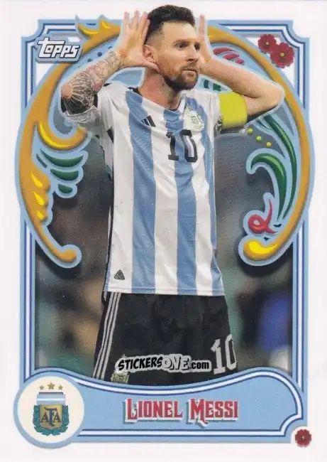 Sticker Lionel Messi - Argentina Fileteado 2023
 n. 20 - Topps