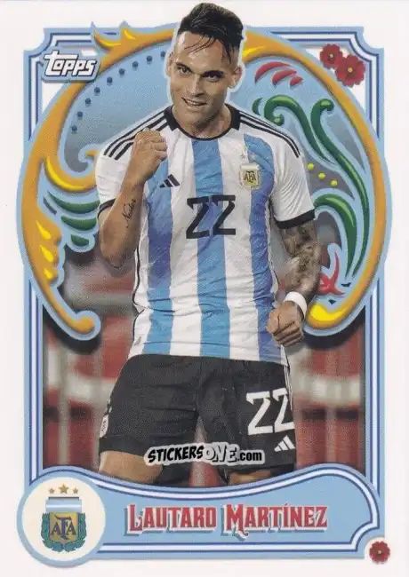 Cromo Lautaro Martínez - Argentina Fileteado 2023
 n. 22 - Topps