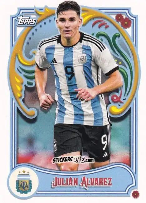 Cromo Julián Álvarez - Argentina Fileteado 2023
 n. 24 - Topps