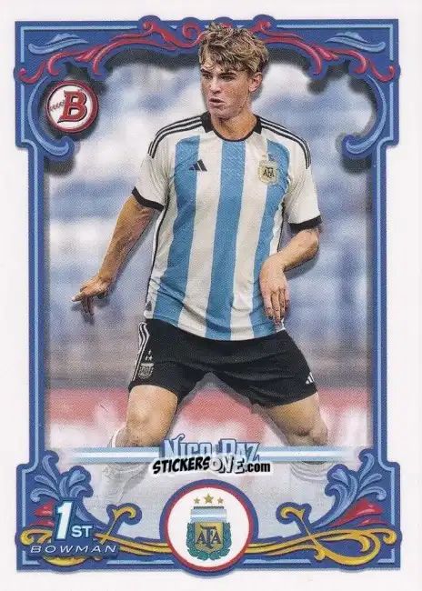 Sticker Nico Paz - Argentina Fileteado 2023
 n. 34 - Topps