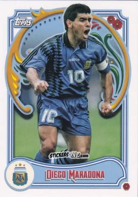 Cromo Diego Maradona - Argentina Fileteado 2023
 n. 41 - Topps