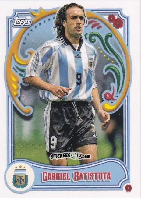 Cromo Gabriel Batistuta - Argentina Fileteado 2023
 n. 43 - Topps