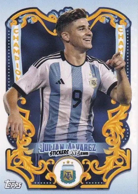 Cromo Julián Álvarez - Argentina Fileteado 2023
 n. CH-3 - Topps