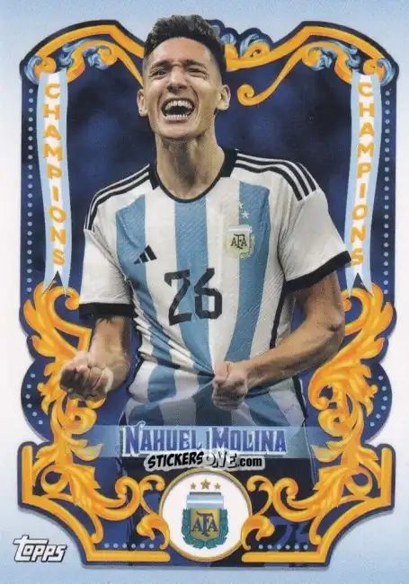 Cromo Nahuel Molina - Argentina Fileteado 2023
 n. CH-4 - Topps