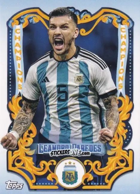 Sticker Leandro Paredes - Argentina Fileteado 2023
 n. CH-7 - Topps