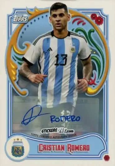 Cromo Cristian Romero - Argentina Fileteado 2023
 n. 8au - Topps