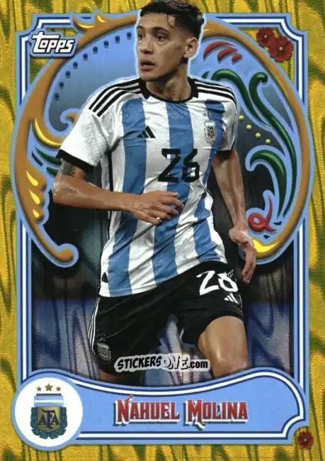 Cromo Nahuel Molina - Argentina Fileteado 2023
 n. 4y - Topps