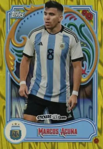 Cromo Marcos Acuña - Argentina Fileteado 2023
 n. 11y - Topps