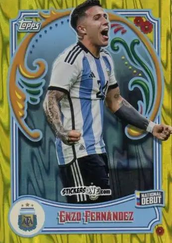 Cromo Enzo Fernández - Argentina Fileteado 2023
 n. 17y - Topps