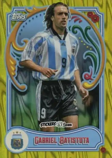 Cromo Gabriel Batistuta - Argentina Fileteado 2023
 n. 43y - Topps