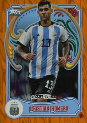 Cromo Cristian Romero - Argentina Fileteado 2023
 n. 8o - Topps