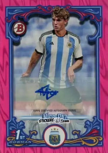 Sticker Nico Paz - Argentina Fileteado 2023
 n. 34au-pi - Topps