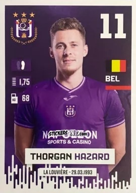 Sticker Thorgan Hazard - Belgian Pro League 2024-2025
 n. 19 - Panini